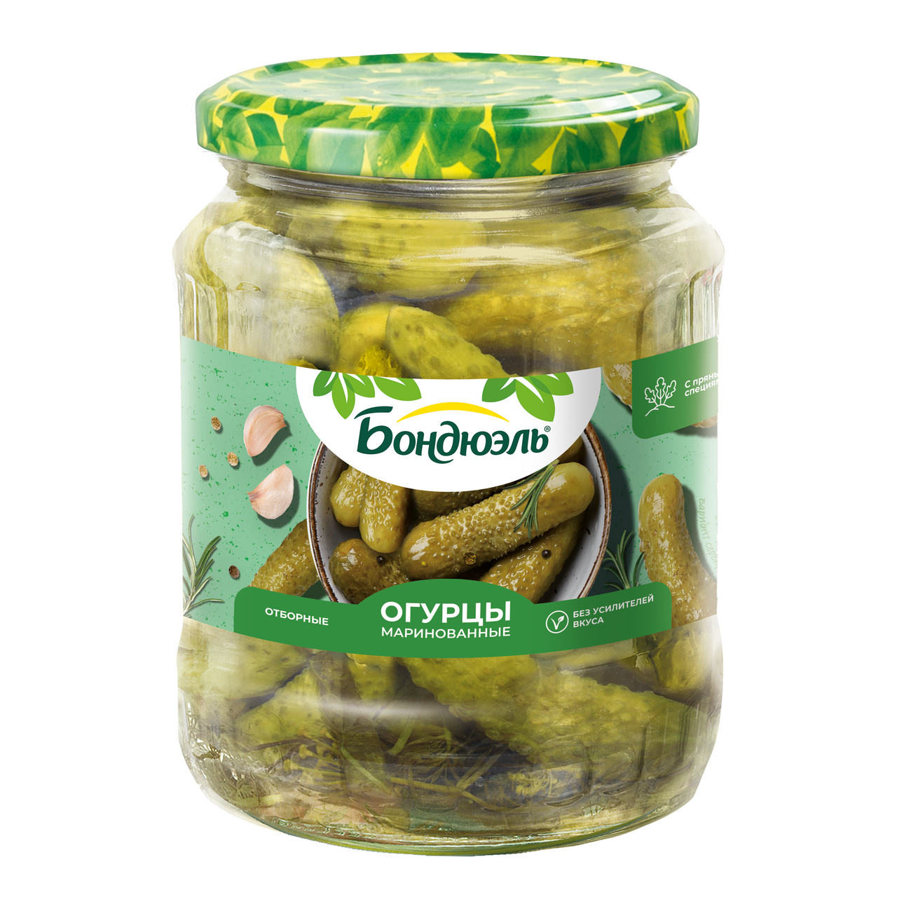 Огурцы маринованные Бондюэль Отборные, 680г