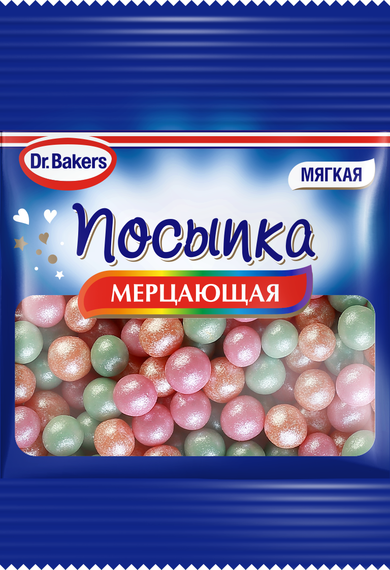 Посыпка Dr.Bakers мерцающая, 10г