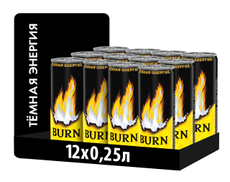 Энергетический напиток Burn Dark Energy, 250мл x 12 шт