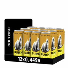 Энергетический напиток Burn Gold Rush, 449мл x 12 шт