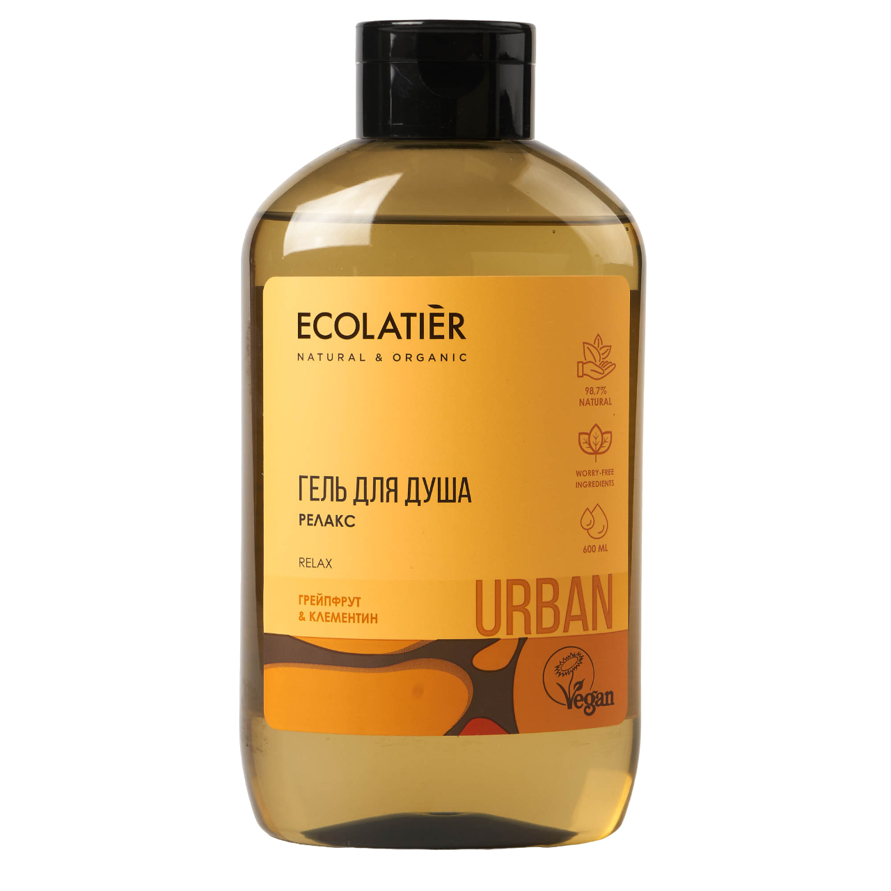Изображение товара Гель Ecolatier для душа Релакс грейпфрут-клементин, 600мл