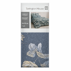 Tarrington House Наволочка цветы на сером перкаль, 50 x 70см