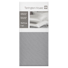 Tarrington House Наволочка светло-серая перкаль, 70 x 70см