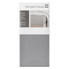 Tarrington House Простыня светло-серая перкаль на резинке, 180 x 200см