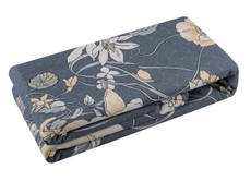 Tarrington House Пододеяльник цветы на сером-серая перкаль, 148 x 215см