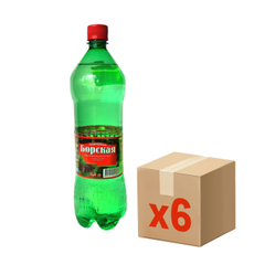 Вода Борская минеральная лечебно-столовая газированная, 1.5л x 6 шт