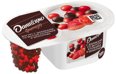 Йогурт Даниссимо клубника-шоколад 6.9%, 105г