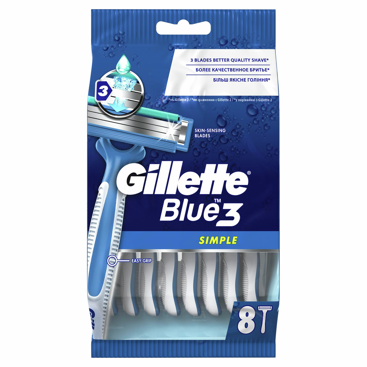 Бритва Gillette Blue 3 Simple одноразовая, 8шт