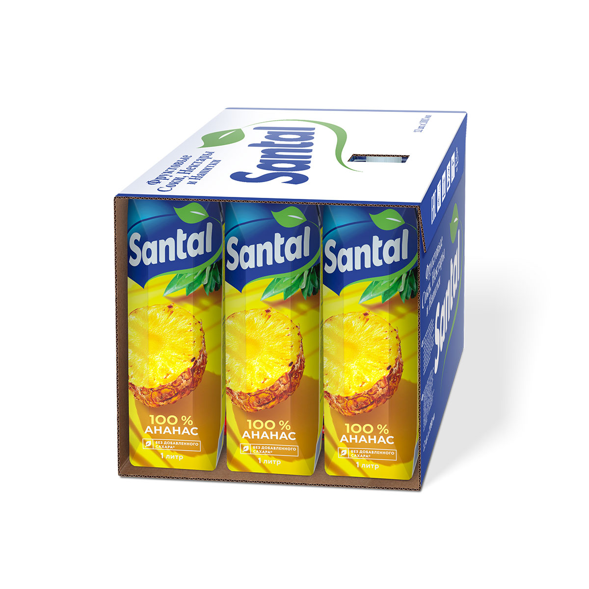 Напиток сокосодержащий Santal ананасовый, 1л x 12 шт