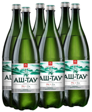 Вода Аштау минеральная лечебно-столовая газированная, 1л x 6 шт