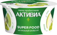 Йогурт Активиа груша-киви-виноград-спирулина 2.2%, 140г