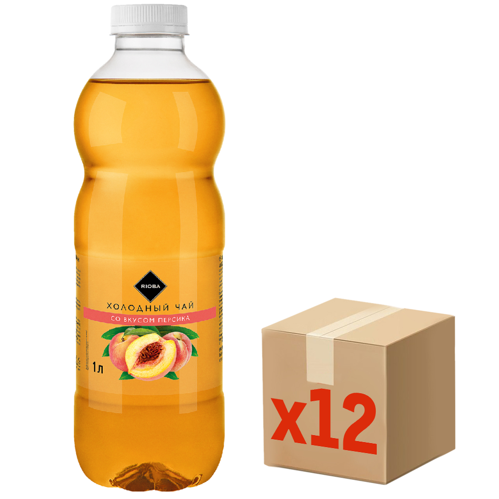 RIOBA Холодный чай со вкусом персика, 1л x 12 шт