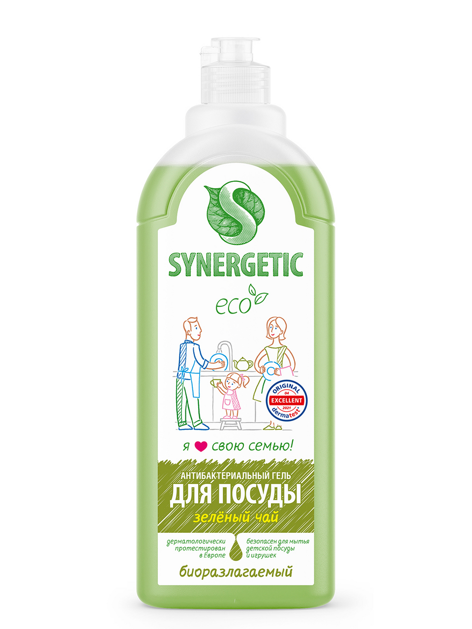 Гель для мытья посуды Synergetic Зеленый чай, 1л купить с доставкой на дом,  цены в интернет-магазине