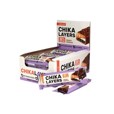 Батончик Chikalab Chika Layers протеиновый хрустящее печенье с двойным шоколадом, 60г х 20 шт