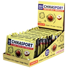 Шоколад Chikalab Chika Sport протеиновый молочный с фундуком, 100г х 12 шт