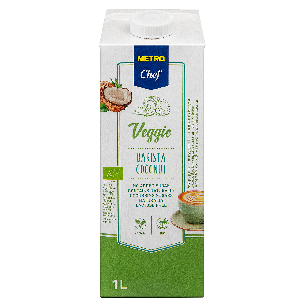 Изображение товара METRO Chef Bio Напиток растительный кокосовый Veggie Barista, 1л