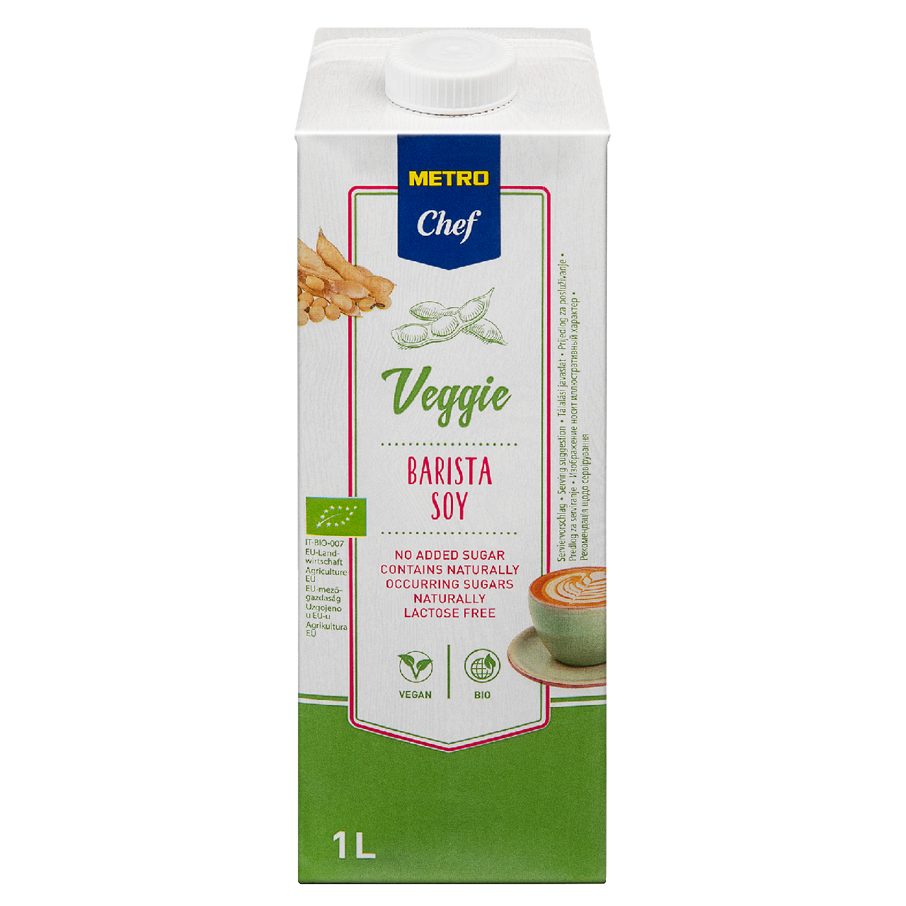 Изображение товара METRO Chef Bio Напиток растительный соевый Veggie Barista, 1л