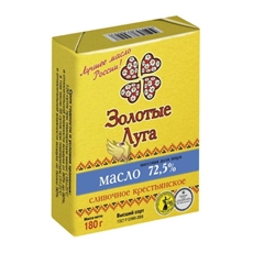 Масло сливочное Золотые луга Крестьянское 72.5%, 180г