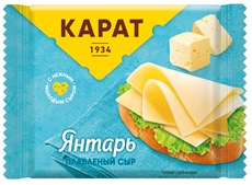 Сыр плавленый Карат Янтарь ломтиками 25%, 130г