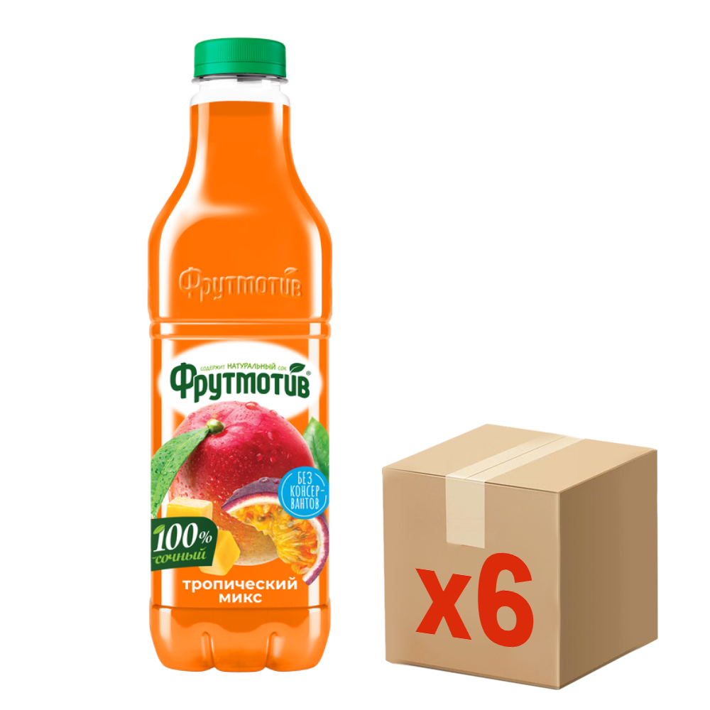 Напиток сокосодержащий Фрутмотив Тропический микс, 1.5л x 6 шт