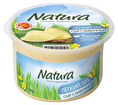Сыр Natura сливочный легкий полутвердый 16%, 400г