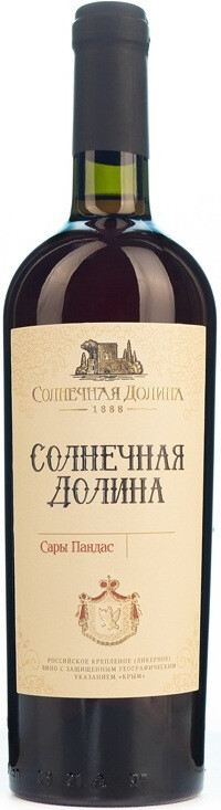 Вино Солнечная Долина ликерное крепкое белое, 0.75л