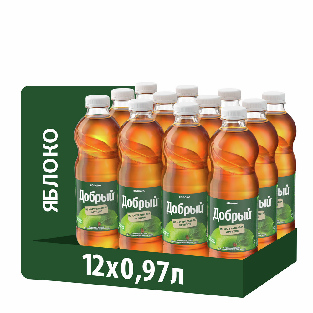 Нектар Добрый яблоко, 970мл x 12 шт