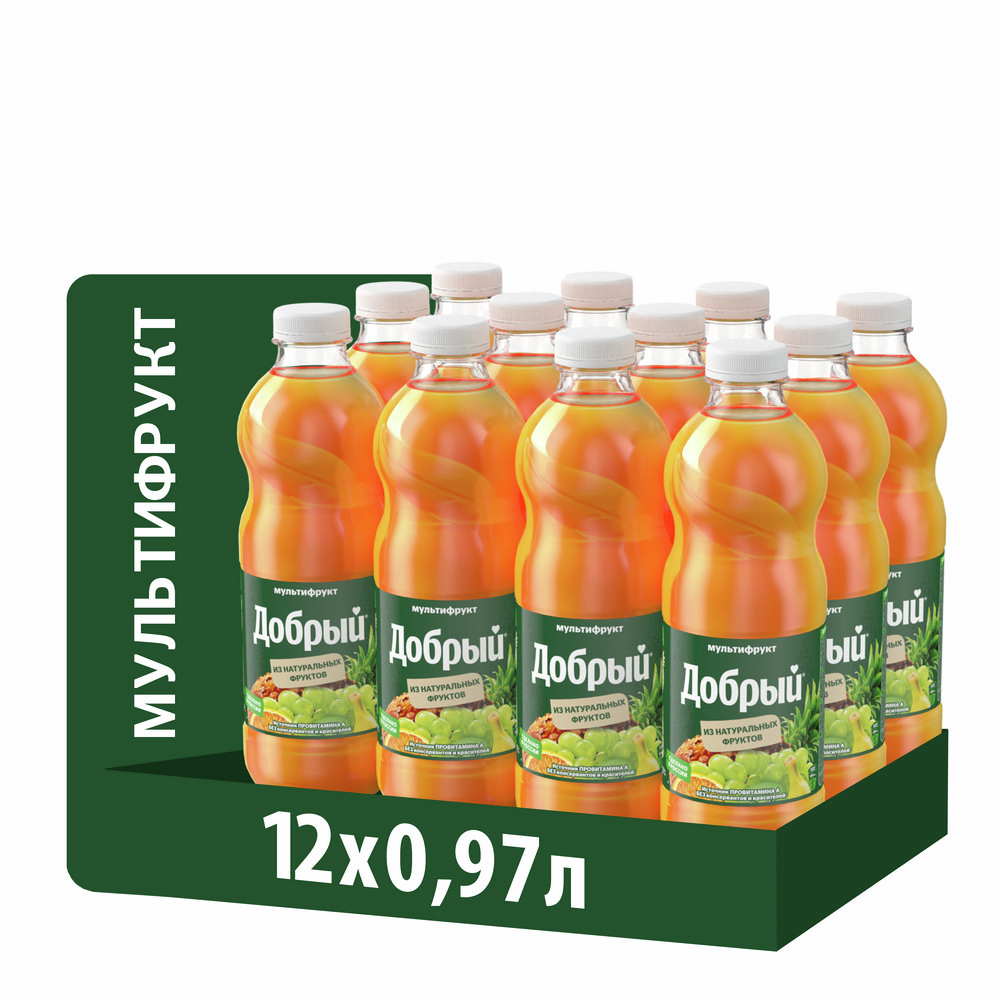 Нектар Добрый мультифрукт, 970мл x 12 шт