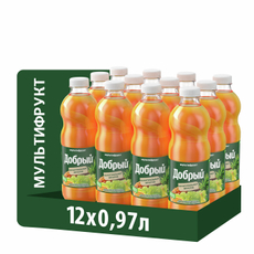 Нектар Добрый мультифрукт, 970мл x 12 шт