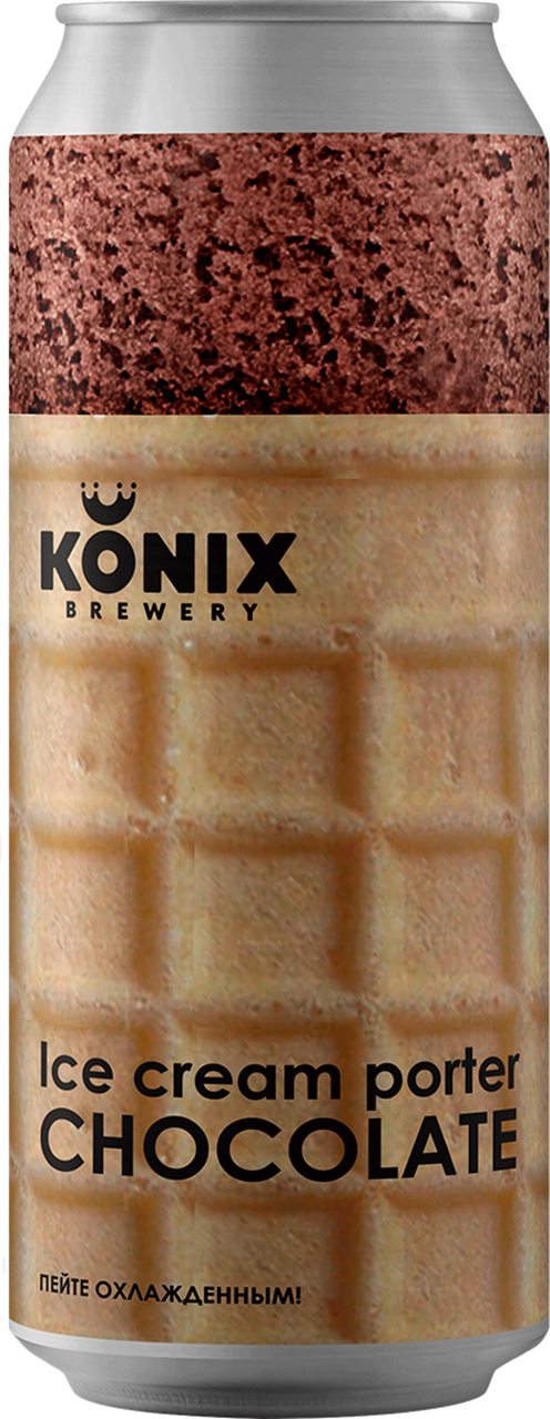 Изображение товара Напиток пивной Konix Brewery Ice Cream Porter Chocolate, 0.45л
