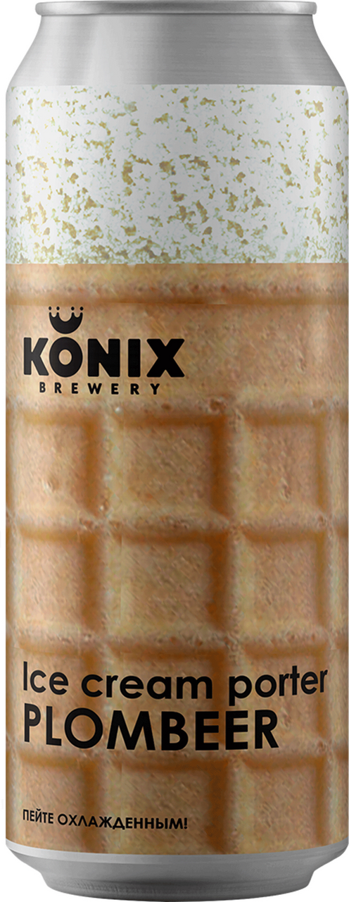 Изображение товара Напиток пивной Konix Brewery Ice Cream Porter Plombeer, 0.45л