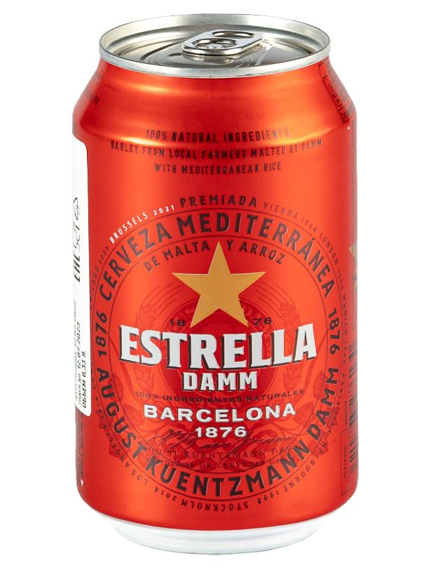 Изображение товара Пиво Estrella Damm 0.33л Светлое Европейский лагер Испания