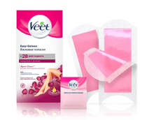 Полоски восковые Veet бархатная роза, 10 шт