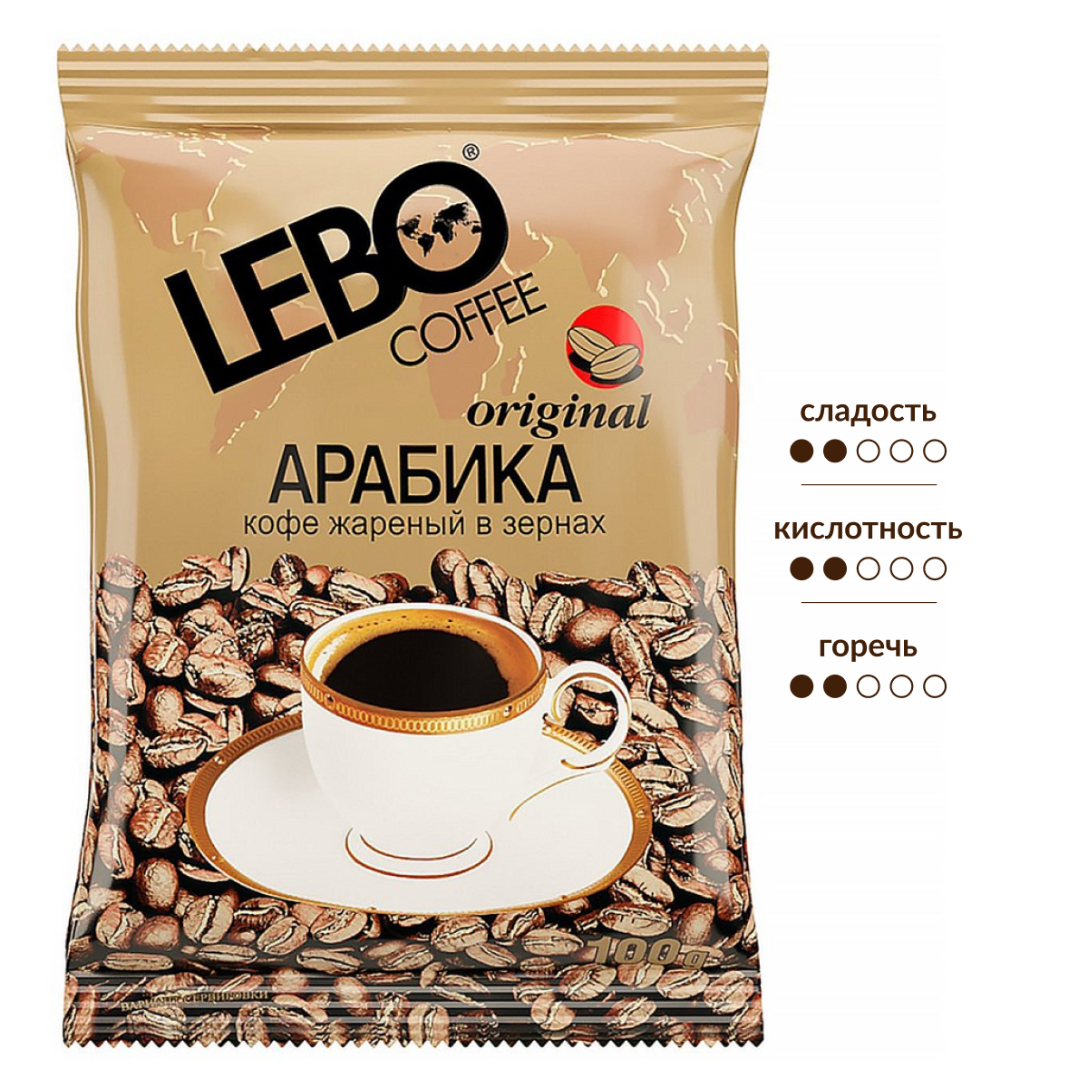 Изображение товара Кофе Lebo Classic Original жареный в зернах, 100г