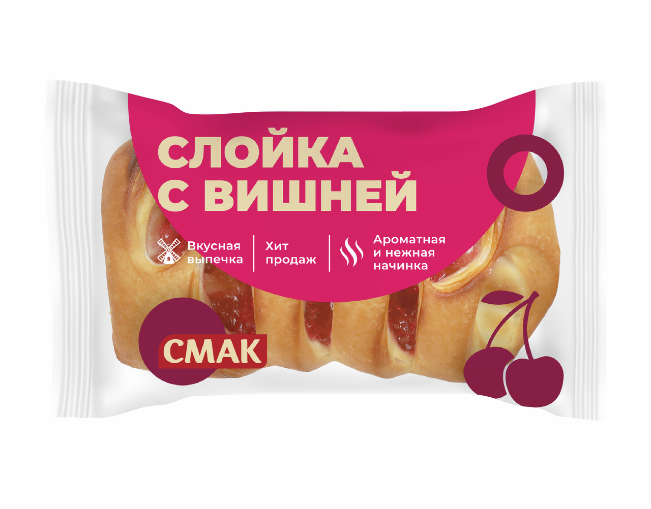 Слойка Смак с вишней, 90г