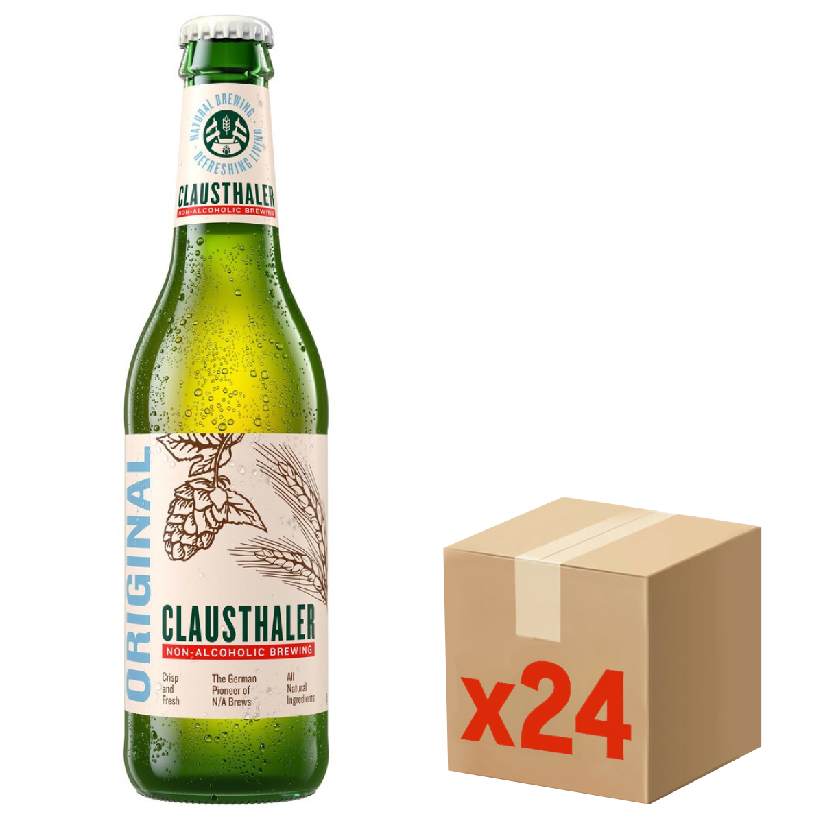 Изображение товара Пиво безалкогольное Clausthaler Original 0.33л 24шт