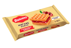 Вафли мягкие Яшкино с вишневым джемом, 120г