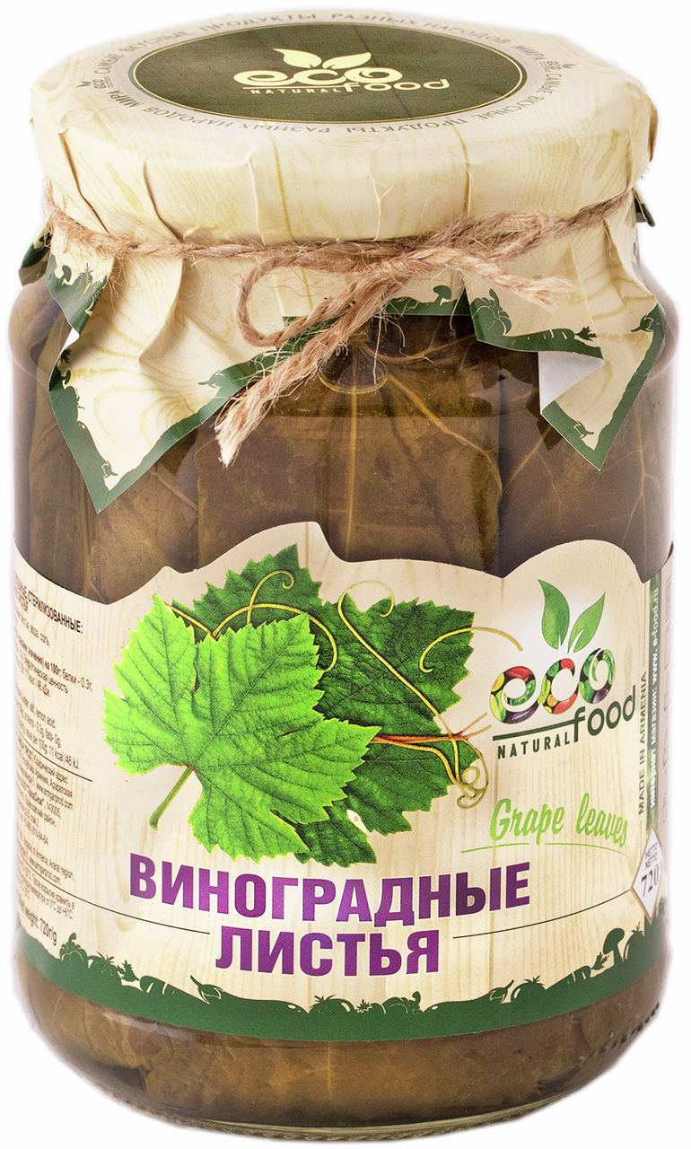 Листья виноградные EcoFood, 720г