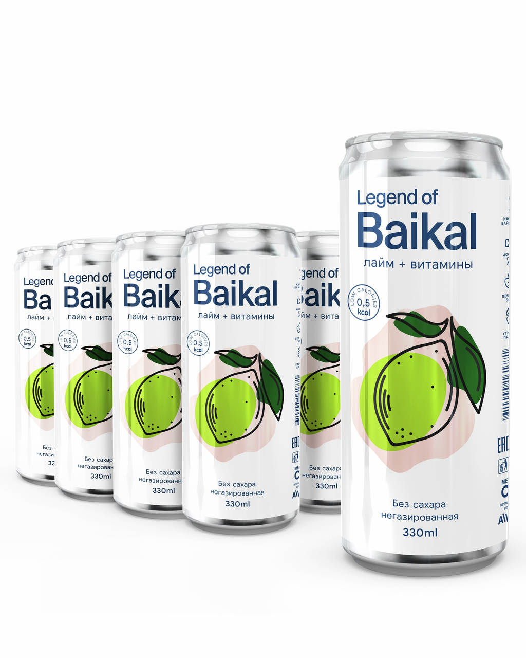 Вода Legend of Baikal лайм питьевая негазированная, 330мл x 20 шт