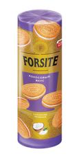 Печенье сэндвич сахарное Forsite с кокосовым вкусом, 220г