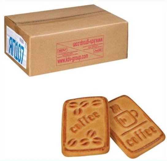 Печенье сахарное Яшкино К кофе со вкусом пломбира, 4кг