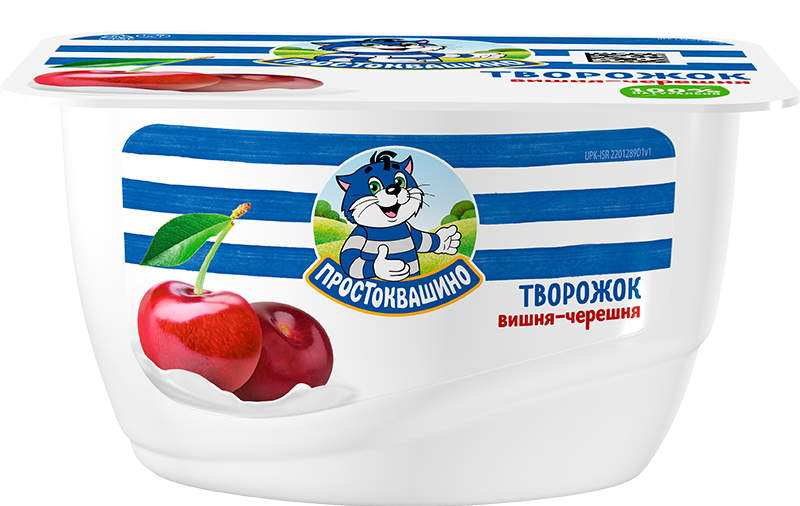 Творожок Простоквашино с вишней и черешней 3.6%, 130г