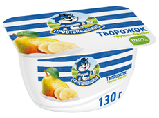 Продукт творожный Простоквашино груша-банан 3.6%, 130г