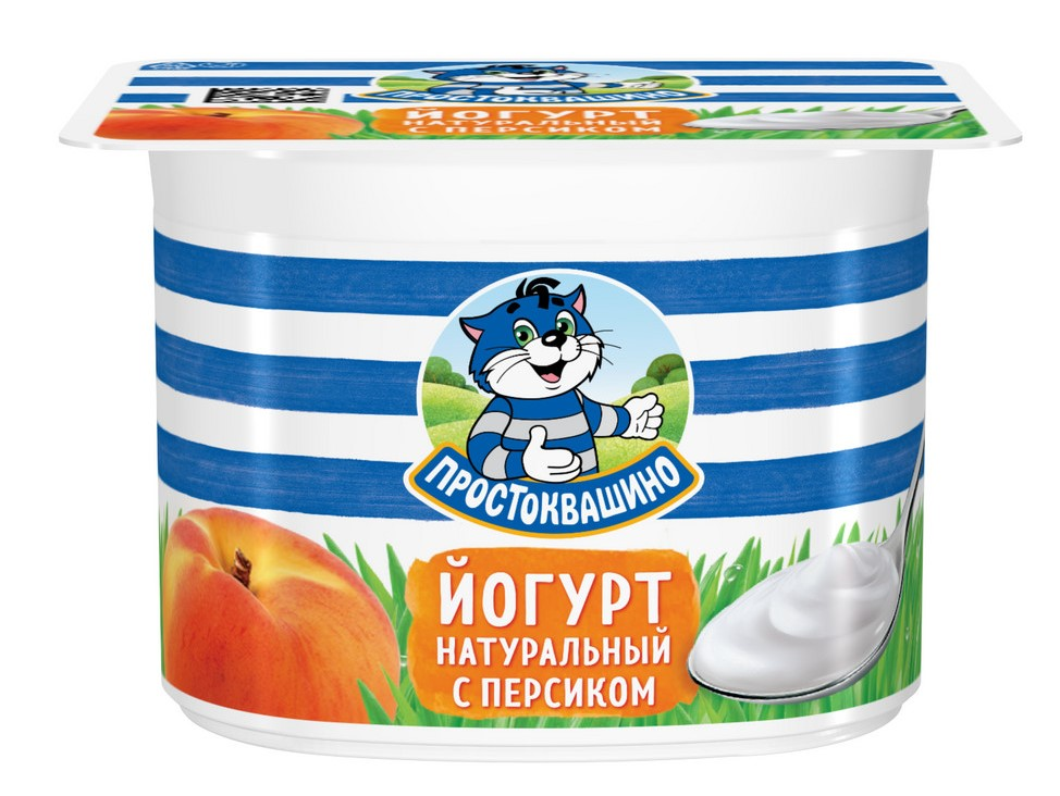 Йогурт Простоквашино персик 2.9%, 110г