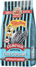Семечки От Мартина полосатые суперсоленые обжаренные, 250г
