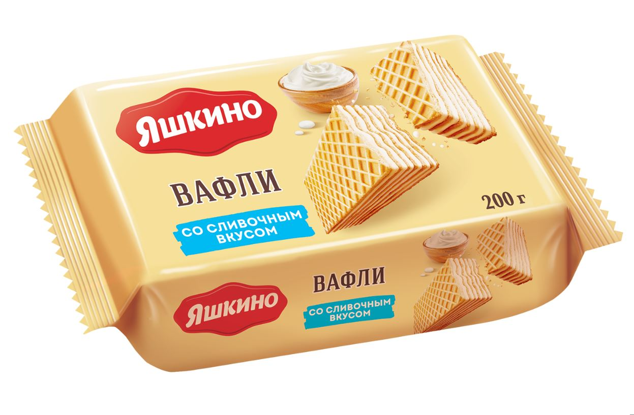 Вафли Яшкино клубничные