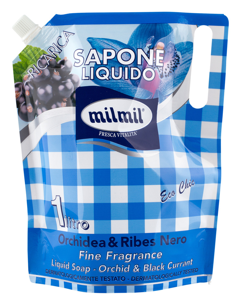 Мыло Milmil жидкое орхидея и смородина, 1л