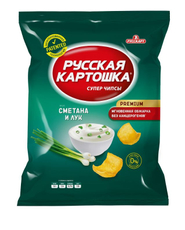 Чипсы Русская картошка сметана и лук, 80г