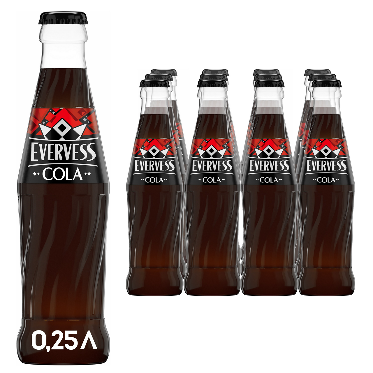 Напиток Evervess Cola газированный, 250мл x 12 шт