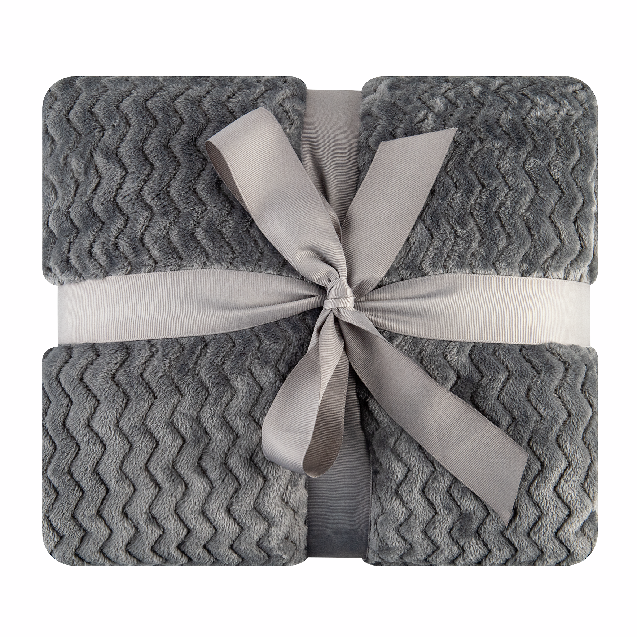 Tarrington House Плед микровелюр Волна графит 250г, 150 x 200см